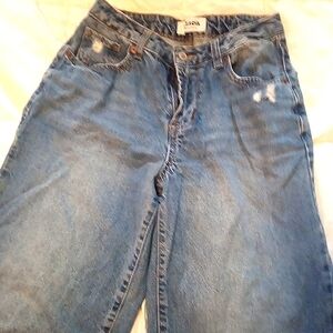 RSQ Blue Denim High Rise Wide Leg Jeans Sz 25